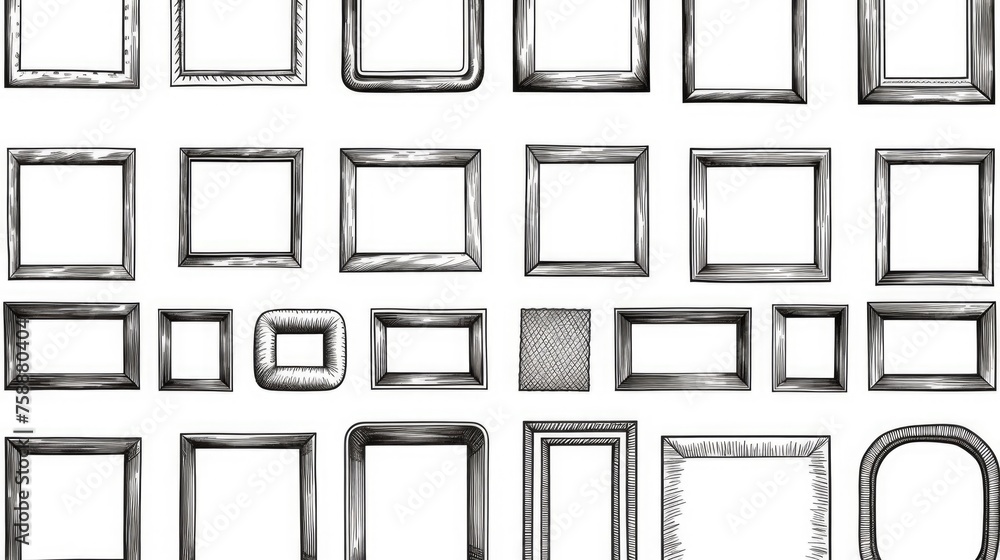 Poster various styles of picture frames, perfect for adding a personal touch to any space