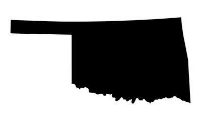 Oklahoma State silhouette map