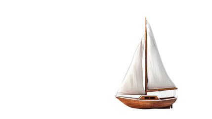 Toy Sailboat on Transparent Background PNG
