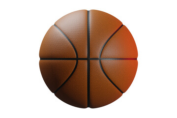 Basketball on transparent background (side)