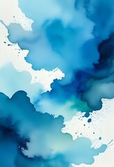 Obraz premium gradatiom, cobart blue, artwork, watercolor, watercolor style, fluid colors, dreamy washes. Generative AI. 