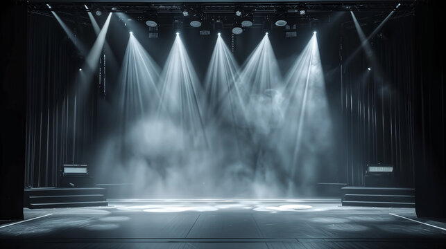 Artistic performances stage light background with spotlight illu