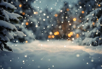 Winter Snowing Holiday Celebration Background for Christmas and New Years stock photo
