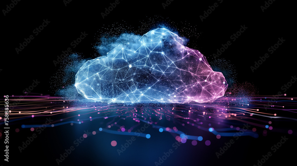 Poster the abstract background of cloud networking solutions paves the way for future-ready connectivity an