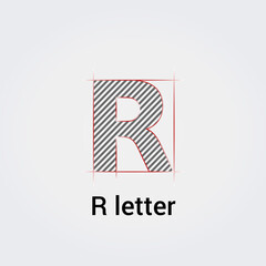 Icone Lettre R pour Design Logos, Symbole, Illustration Pictogramme Monogramme pour Business, Variations Alphabet Isolé Silhouette