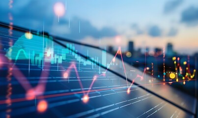 Renewable Resurgence, Macro View of Solar Panel Texture Amid Financial Insights