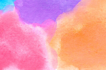 Abstract multicolor watercolor textured background.