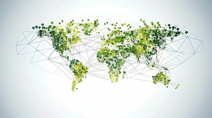 Fototapeta premium Growing Financial Charts on Global Business Network, data connections, economic growth, business growth, financial data