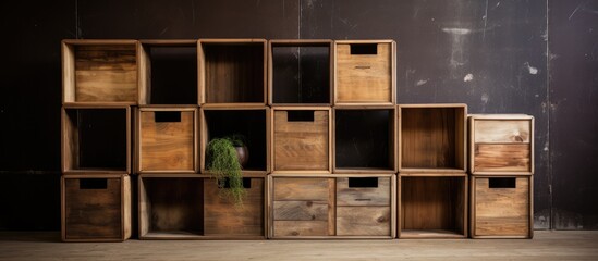 Wooden storage unit - Powered by Adobe