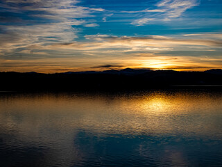 Sunset on Coeur d'Alene Lake from Coeur d'Alene Lake Drive Bike Path