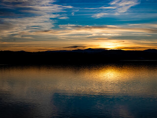 Sunset on Coeur d'Alene Lake from Coeur d'Alene Lake Drive Bike Path