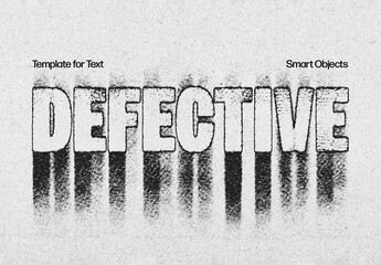 Defective Ink Text Effect Mockup