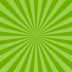 Fototapeta premium Green starburst or sunburst background for Easter.