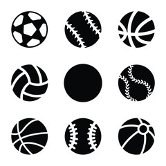 Set of balls. Set of balls isolated on white background