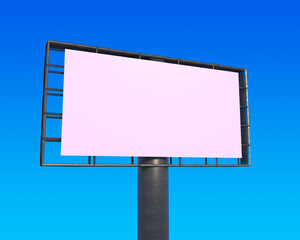 3D Render Blank Billboard For Mockup