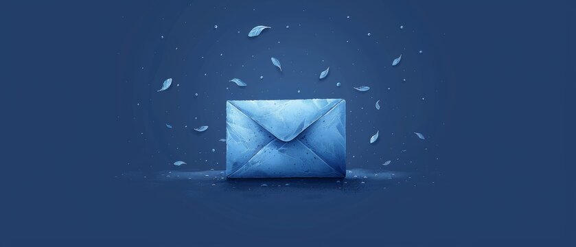 Banner illustration of email marketing. A letter in an envelope. Buttons template. Sign up, subscribe, send by mail. Blue and white. Eps 10.