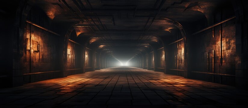 Underground tunnel perspective