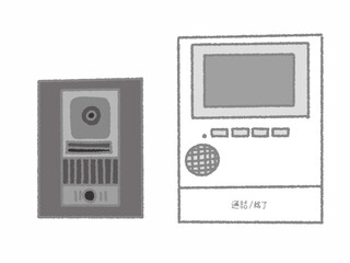 Fototapeta premium TVドアフォンセット