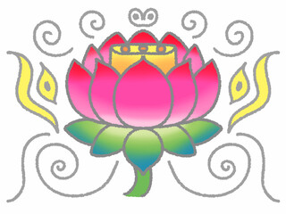 ハスの花ピンク