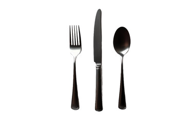 Fork and Knife on a Clear Backdrop