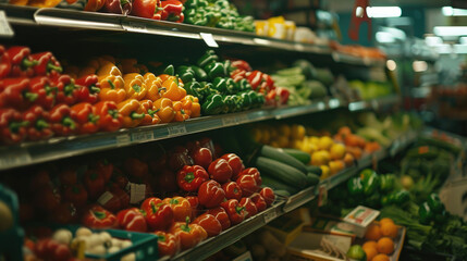 Fototapeta na wymiar Fresh Produce Grocery
