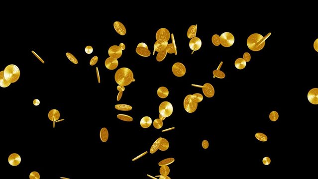 たくさん溢れ出すビットコインの動画