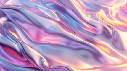Abstract background of holographic foil with some smooth folds in it