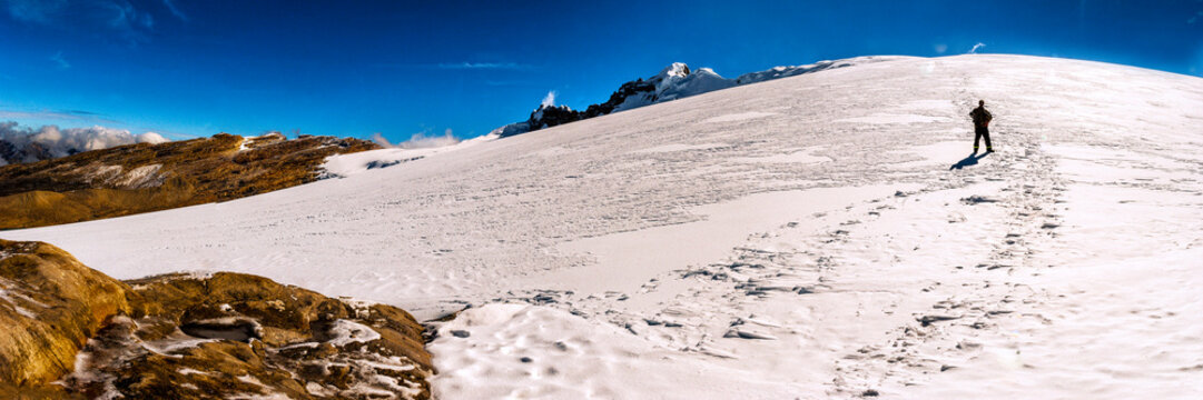 Panoramic view of the Sierra Nevada del Cocuy Boyaca Colombia