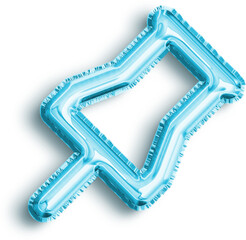 Pin Cyan Foil Balloon Icon