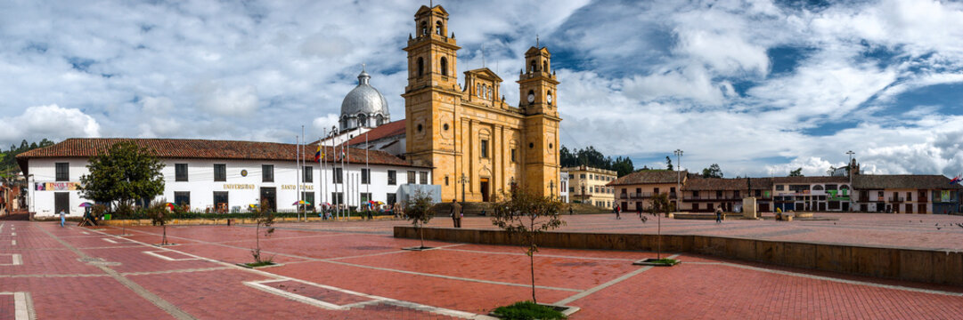 Panoramic view of the Basilica of Our Lady of Chiquinquira, Boyaca