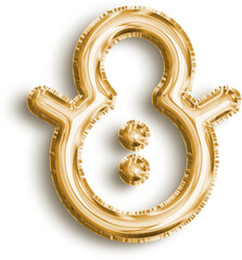 Snowman Gold Foil Balloon Icon