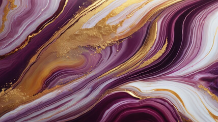 Flowing marble in shades of purple. Generative AI.

