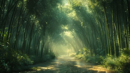 Forest made of bamboo