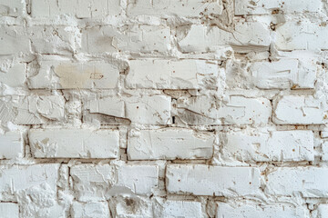 Obraz premium Light grey clay brick and mortar wall in. wallpaper background.