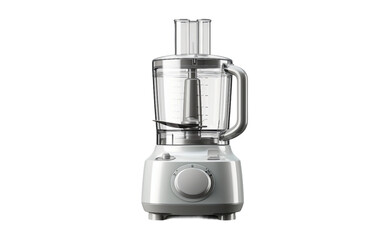 Food Processor Alone on a Transparent Surface