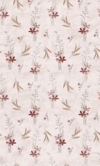 christmas floral background with watercolour texture background 