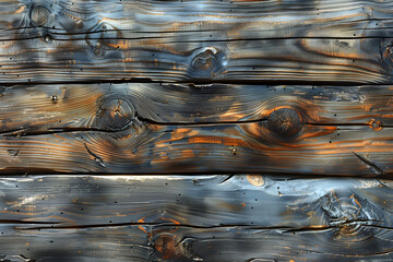 Close Up of a Wooden Wall With Peeling Paint - obrazy, fototapety, plakaty