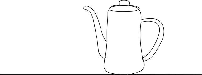 teapots for tea sketch on a white background