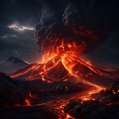 Volcanic Eruption - obrazy, fototapety, plakaty