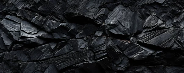 Fotobehang black stone texture © pickypix