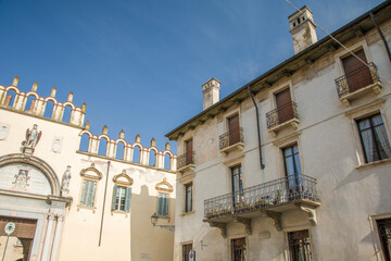 scenery on the systreets of verona, italy