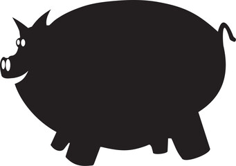 pig illustration vector. pig icon vector design

