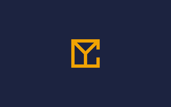 cy letter with square logo icon design vector design template inspiration