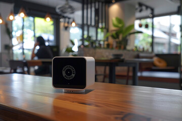 Connected air quality sensors monitoring indoor pollution levels and automatically adjusting ventilation systems. - obrazy, fototapety, plakaty