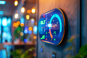 IoT-enabled smart meters analyzing energy usage patterns and recommending energy-saving measures to consumers. - obrazy, fototapety, plakaty