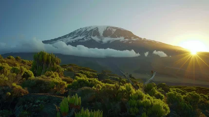 Papier Peint photo autocollant Kilimandjaro Kilimanjaro Climb