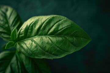 Fresh Basil Leaf, Culinary Herb Close-Up