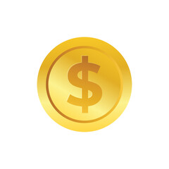 Coins icon with dollar symbol. Money pay, Financial and Business concept.