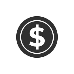 Coins icon with dollar symbol. Money pay, Financial and Business concept.