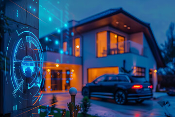 Connected home security systems sending alerts and activating sirens in case of unauthorized access attempts.